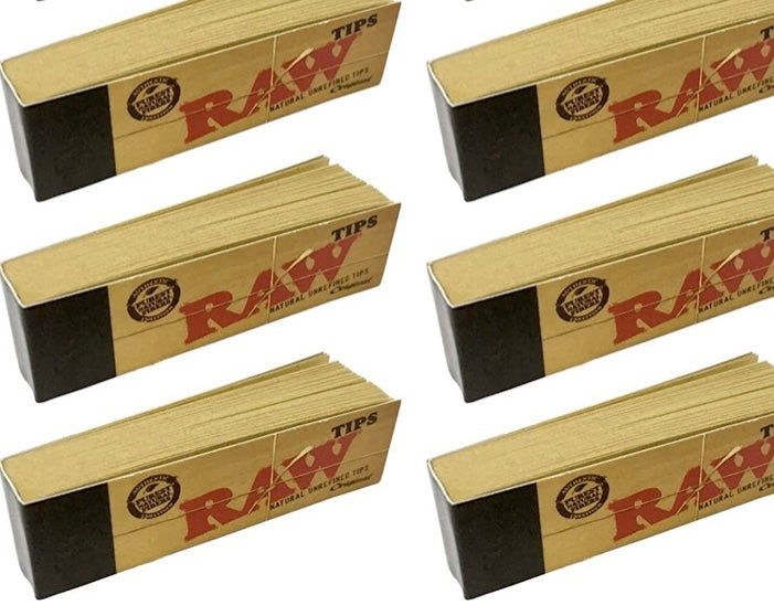 Raw rolling paper tips