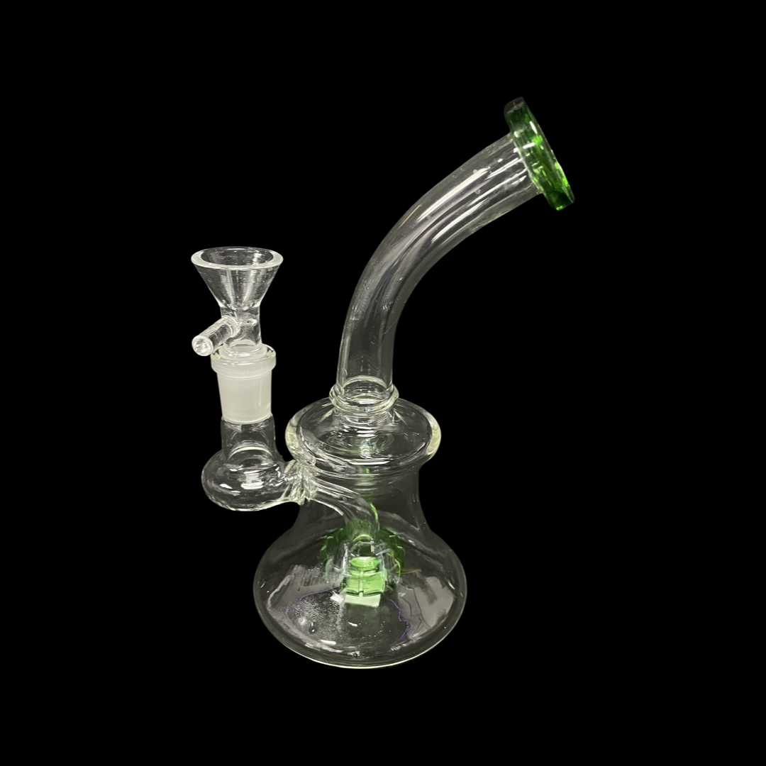 Glass water pipe curved neck with Perc