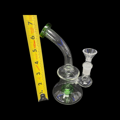 Glass water pipe curved neck with Perc