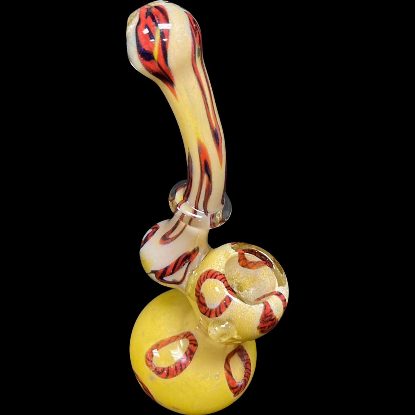 Red and Yellow Glass Bubbler