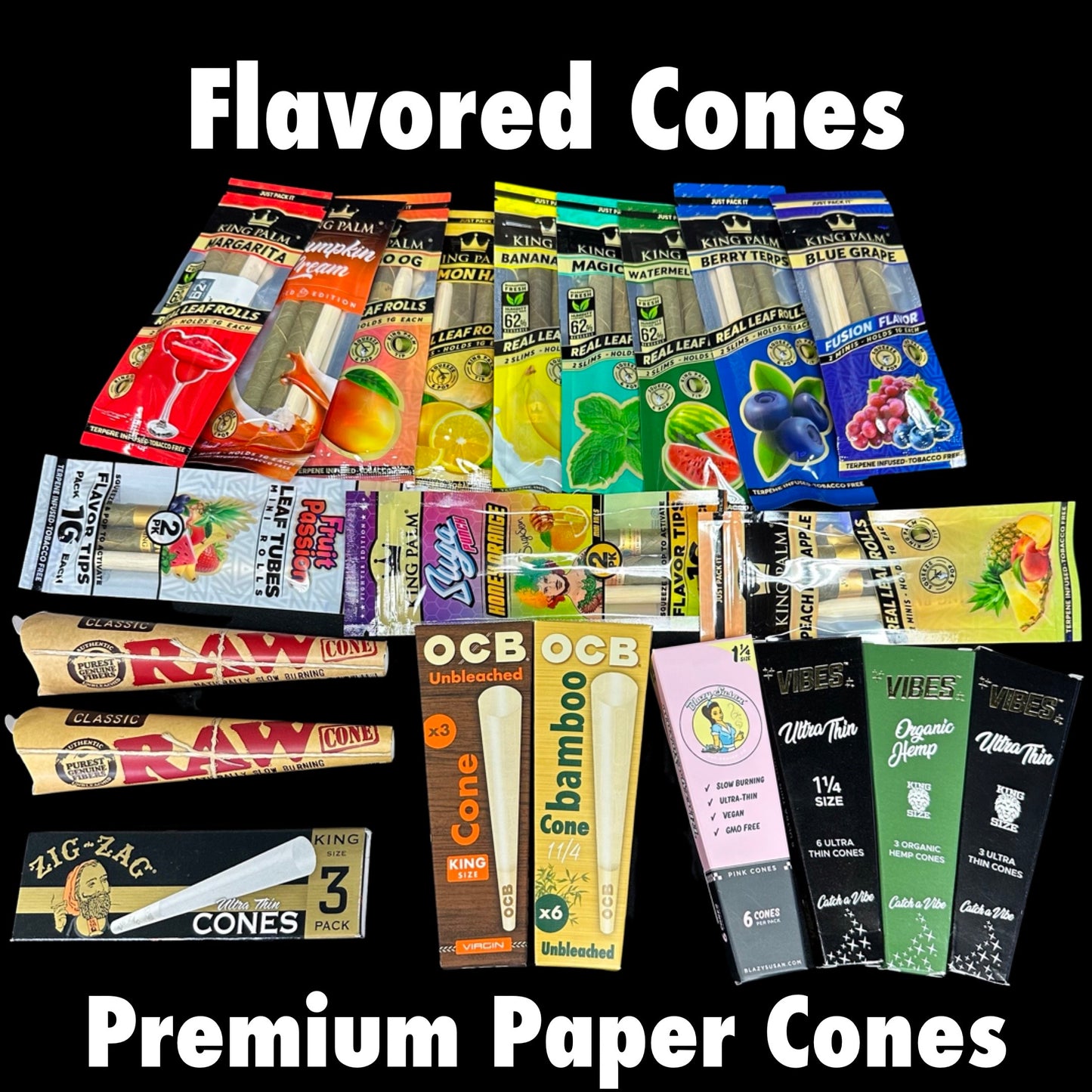 Rolling Papers, Wraps and Cones. Mystery Box.