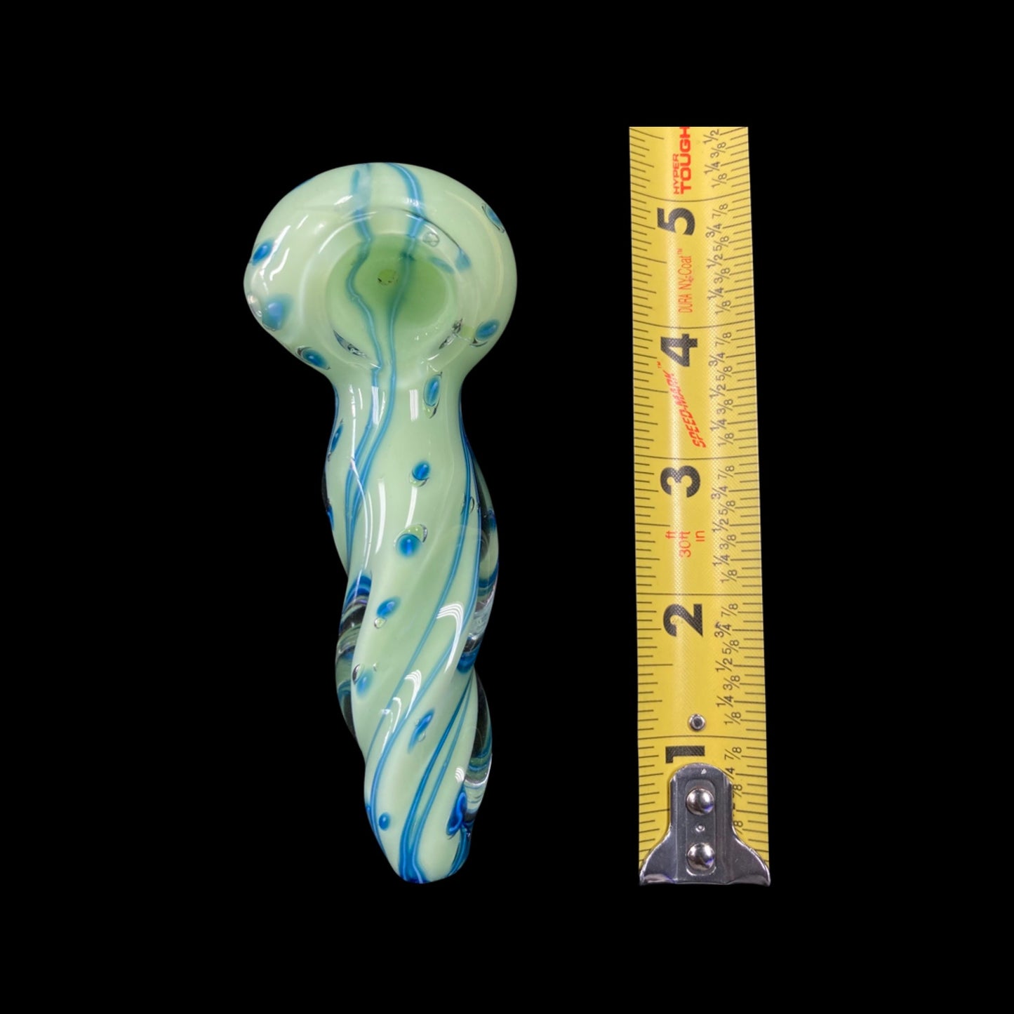 5” Green Blue Twisted Pipe
