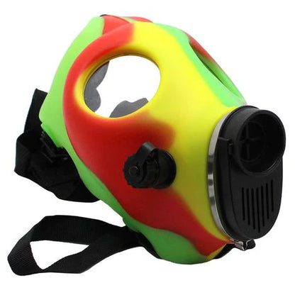 Camo Silicone Gas Mask with Acrylic Bong